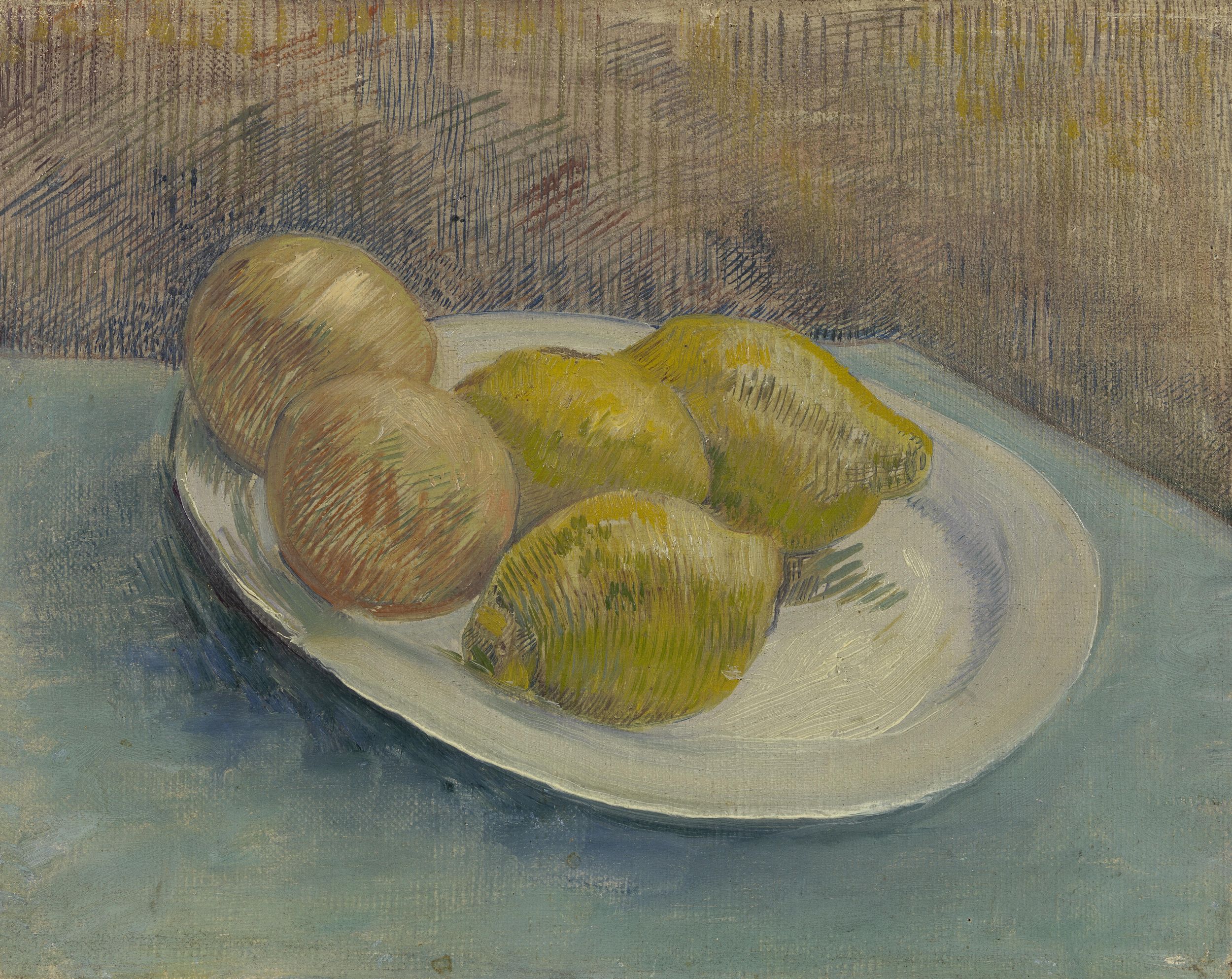 Картина Ван Гога Натюрморт с лимонами на блюде 1887